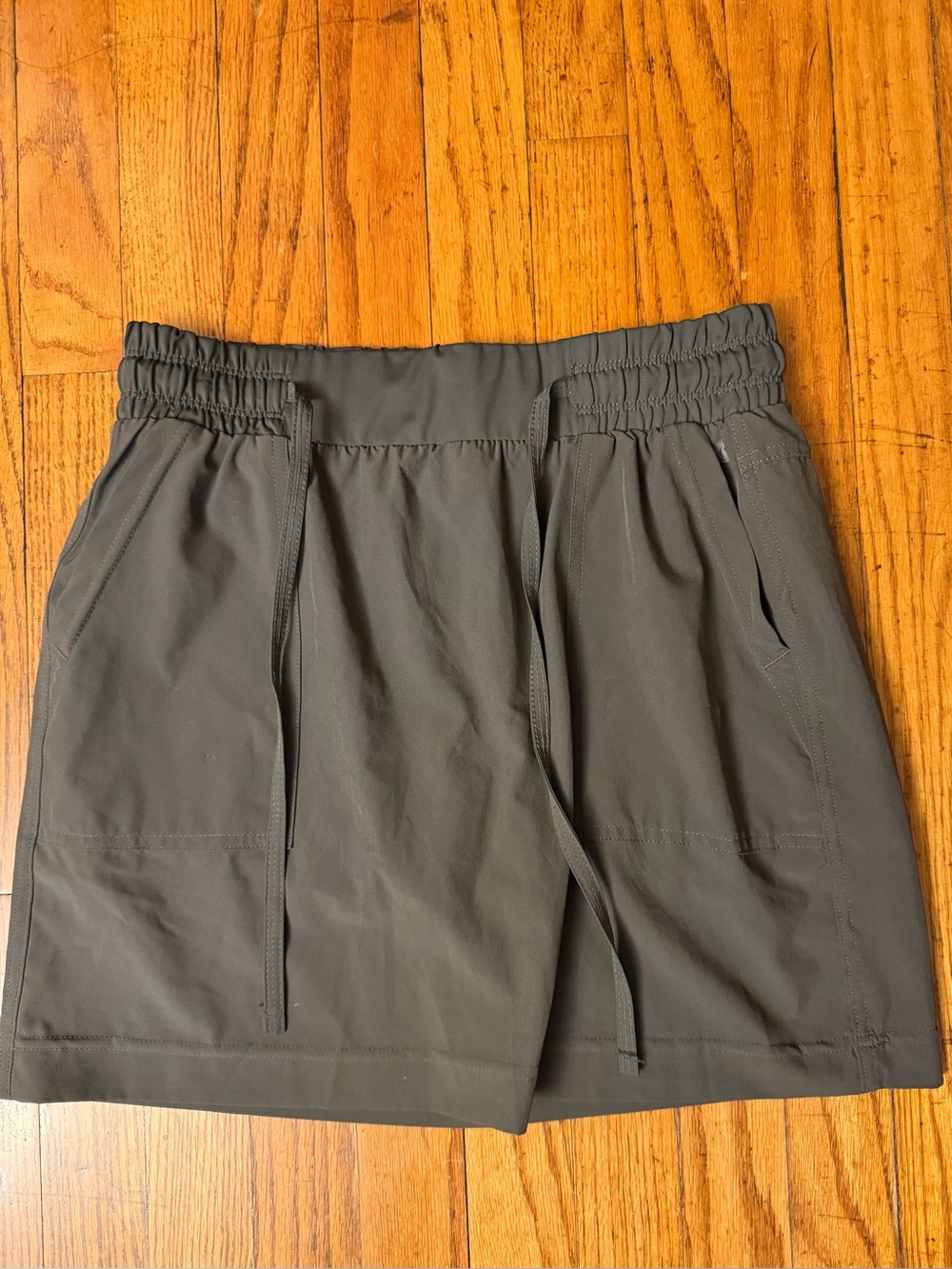 Apana Olive Green Athletic Skort with Drawstring Waist